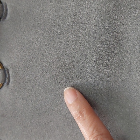 Acote suede grayish blue bag. - Picture 9 of 11